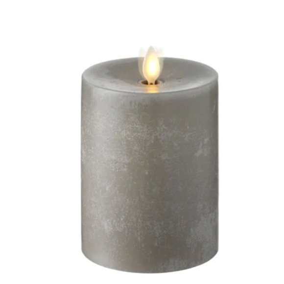Liown Moving Flame Grey Chalky Candle - Picture 1 of 7